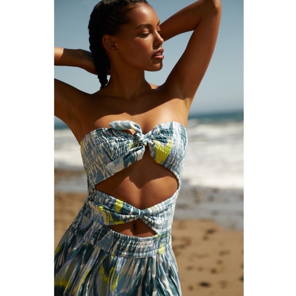 Anthropologie Reversible Smocked Mini Dress Pink Purple New Medium Petite ANTHRO - Picture 3 of 4